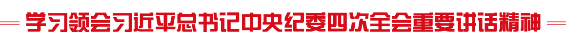 學習領會習近平總書記中央紀委四次全會重要講話精神